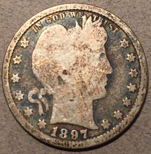 1897-S Barber Quarter, Grade= G