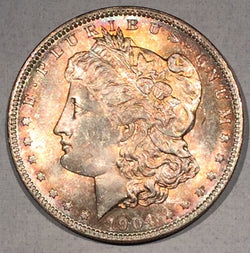 1904 O Morgan Dollar, MS64 beautiful toning