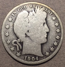 1904-S Barber Half Dollar, Grade= G