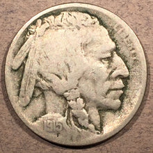 1915-S Buffalo Nickel, Grade= VG10