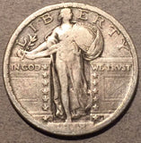 1918-D Standing Quarter, F