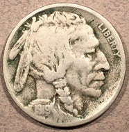 1919-D Buffalo Nickel, Grade= F