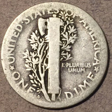 1921-D Mercury Dime, Grade= G, Liberty Head dime, example coin shown