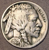 1921-S  Buffalo Nickel, Grade= F15, sharp date. Exact coin imaged.