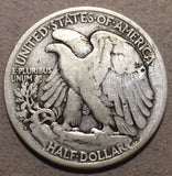 1921-S Walking Half Dollar, Grade= F, a couple tiny field hits