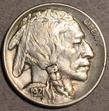 1921 Buffalo Nickel, Grade= AU