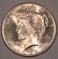 1922 Peace Dollar, MS64 PQ