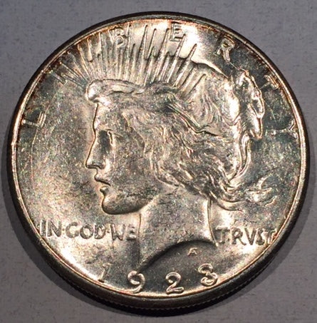 1923 S Peace Dollar, MS60