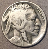 1924-S Buffalo Nickel, Grade= F, a couple minor scratches on the obverse. Exact coin imaged.