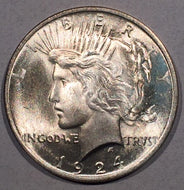 1924 Peace Dollar, MS64 PQ