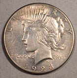 1928 Peace Dollar, Grade AU