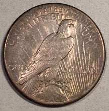 1928 Peace Dollar, Grade AU, minor problems, representative picture shown- may not be the actual coin