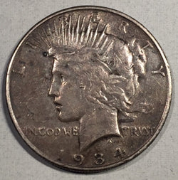 1934 S Peace Dollar, Grade XF