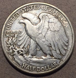 1938-D Obverse Walking Half Dollar, Grade= VF