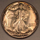 1946 Walking Half Dollar, Grade= MS63