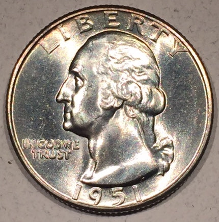1951 Washington Quarter, Grade= MS66