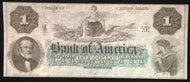 Obsolete Currency $1 Rhode Island: Bank of America. CU condition - blank reverse