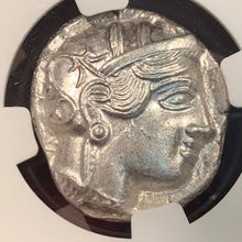 Silver Egyptian Struck Owl, 5th-4th century BC, Tetrdrachm, NGC Mint State strike 5/5, surface 4/5