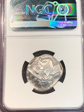 Silver Egyptian Struck Owl, 5th-4th century BC, Tetrdrachm, NGC Mint State strike 5/5, surface 4/5