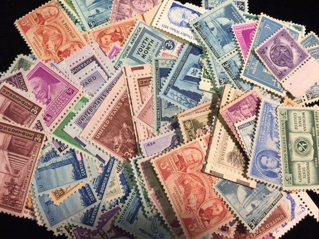 New US Postage Stamps at or below face value .03 Cent singles. 200 stamps