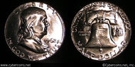 1962 Franklin Half Dollar, Grade= MS65