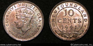 Newfoundland, 1941C, 10 cent, KM20, UNC-.