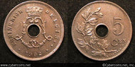 Belgium, 1902, 5 centimes, KM47, AU - trace