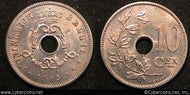 Belgium, 1903/2, 10 centimes, KM49, UNC