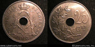 Belgium, 1913, 25 Centimes, KM69, AU