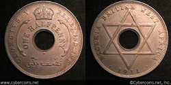 British West Africa, 1911H, 1/2 Penny, KM5