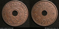 Denmark, 1934, 5 Ore, KM828.2, XF - darker