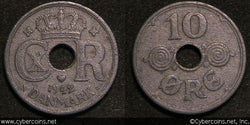 Denmark, 1942, 10 Ore, KM822.2a, XF -