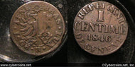 Switzerland/Geneva, 1846, Centime, KM130, XF