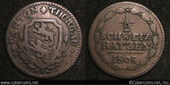 Switzerland/Thargau, 1808, 1/2 Batzen, KM3