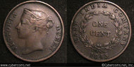 Straits Settlements, 1845, 1 cent, KM3, VF -