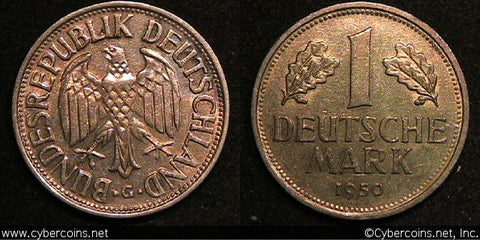 Germany, 1950G, Mark, KM110, XF - golden