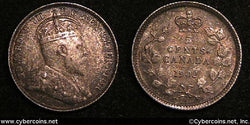 1902, Canada 5 cent, KM9, VF/XF. Speckled