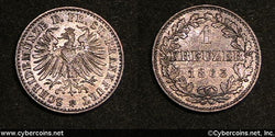 Frankfurt, 1863, 1 Kreuzer, UNC, KM367