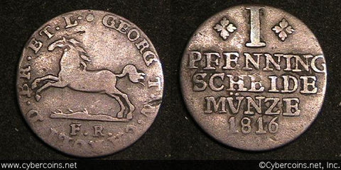 Brunswick-Wolfenbuttel, 1816FR, Pfenning,