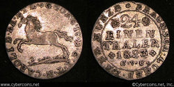 Brunswick-Wolfenbuttel, 1823CVC, 1/24th