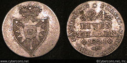 Schaumburg-Lippe, 1821, 1/24 Thaler, KM33