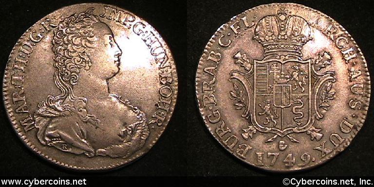 Austrian State, Netherlands, 1749, Ducatone