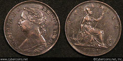 Great Britain, 1886, 1 farthing, XF/AU, KM753