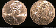 Australia, 1971,  50 cents, UNC, KM68