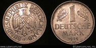 Germany, 1959F,  1 mark,  XF, KM110