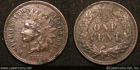 1873 Indian Cent, Grade= XF