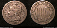 1872, VG   Three Cent Nickel Piece