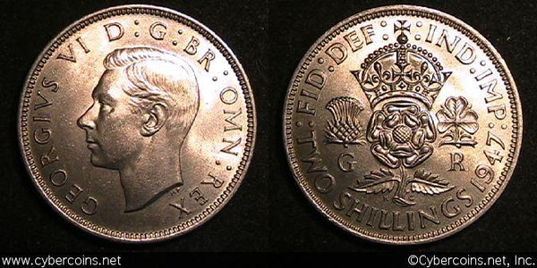 Great Britain, 1947, Florin, KM865, UNC -