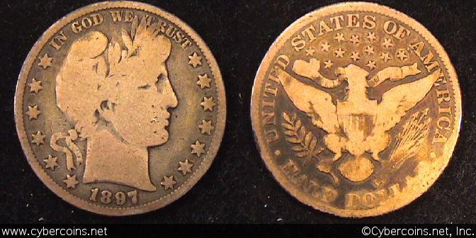 1897 Barber Half Dollar, Grade= VG