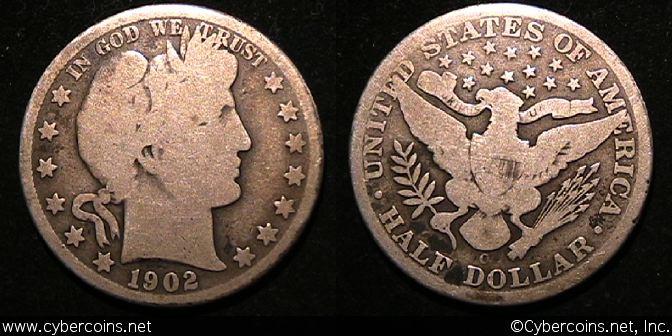 1902-O Barber Half Dollar, Grade= G